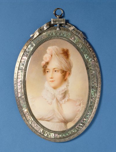 Miniature of a Young Woman by M Rouvier